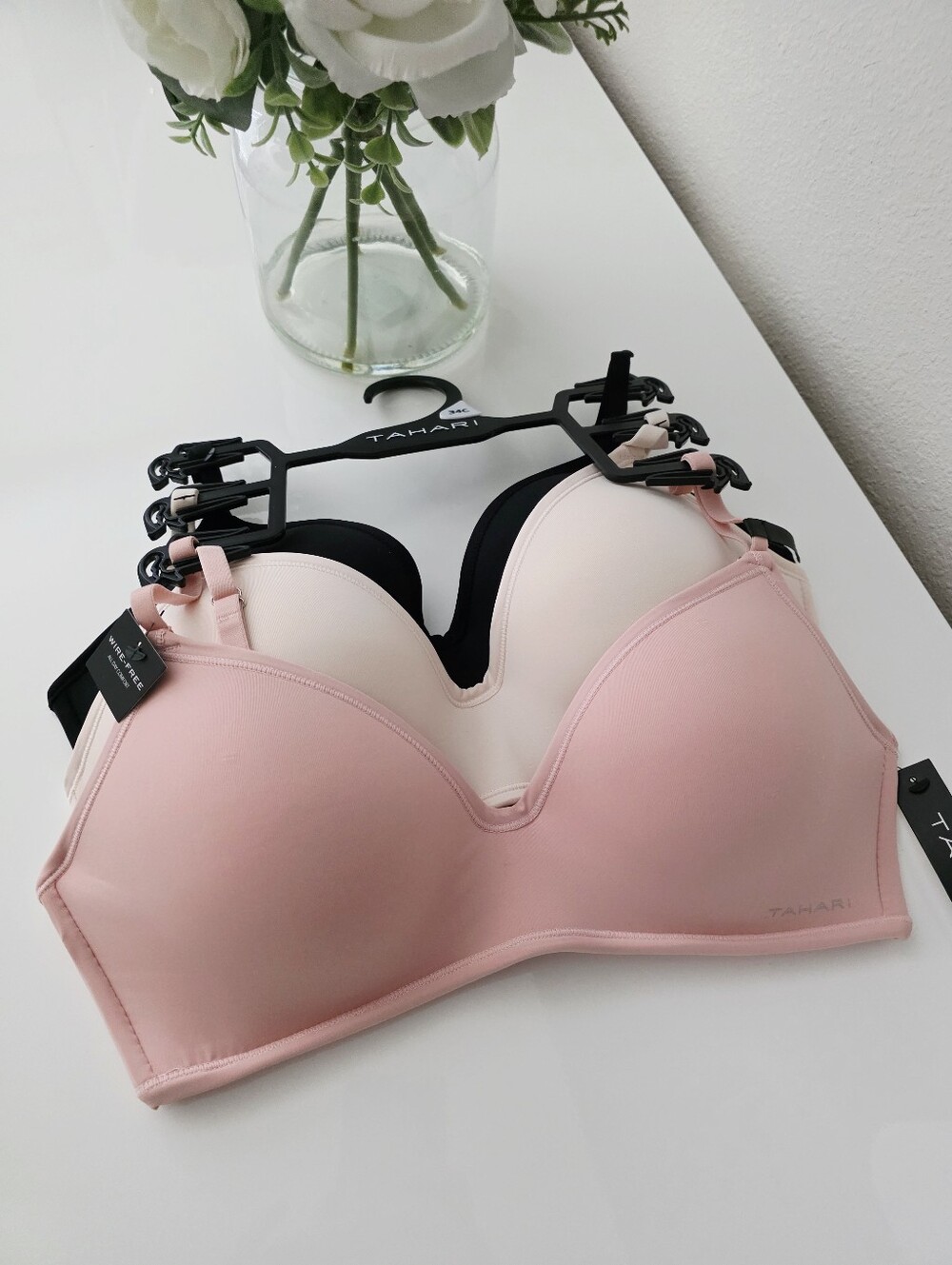 TAHARI🪷 Brand New 3-Pack Wire-Free All Day Comfort Bra SIZE 34C